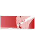 Compact Zero Two Crimson Minimalist Mouse Pad 32x12 with Darling in the Franxx theme for stylish and sleek desk decor