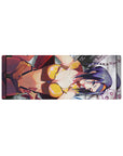 Compact 32x12 inches mouse pad featuring Faye Valentine with golden tones, graffiti textures, and sultry details for a bold look.
