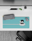 Compact yet detailed 28x12 inch mouse pad showcasing iconic duo for Dragon Ball-inspired setups