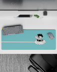 Compact 32x12 inch mouse pad highlighting iconic duo for Dragon Ball fans and anime enthusiasts