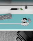 Sleek 36x16 inch desk pad featuring iconic duo for fans of original Dragon Ball series