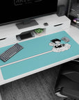 Premium 40x20 inch desk pad with Goku and Krillin design, perfect for playful workspace vibes