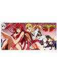 Anime mouse pad 32x16 inches featuring Rias in a red bunny suit with Irina, Asia, and Akeno from High School DxD.