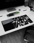32x16 inches mouse pad featuring a hypnotic anime girl portrait, long hair framing bright eyes and soft smile.