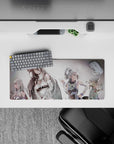 Compact 28x12 mouse pad highlights Albedo and companions' dynamic essence for immersive fantasy vibes
