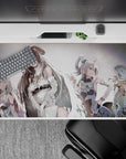 Elegant 40x20 desk pad showcases Albedo and companions with a soft yet striking fantasy aesthetic for fans