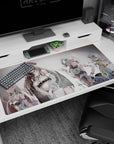 Dynamic character design on 40x20 mouse pad perfect for adding unique fantasy vibes to your workspace