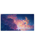 32x16 inches anime mouse pad with Ghibli-style sky scene and a giant winged companion in the clouds.