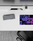 14x10 inches classic anime mouse pad in electric violet and deep ink blues for a midnight thriller vibe.
