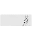 Compact 32x12 inches mouse pad with Rei Ayanami, in black-and-white sketch style, on a light gray background for a simple, elegant anime aesthetic.