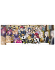 Food Wars anime mouse pad 32x12 inches, full-table feast scene with classmates crowding the room.