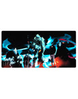 Sung Jin-Woo Shadow Flames Desk Pad 32x16 featuring radiant flames for gaming or workspace energy with anime edge