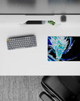 14x10 inches mouse pad with the icy dragon, capturing its intense energy with blue tones and sharp contrasts for a dynamic setup.