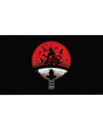 40x20 inches anime desk pad with crow-silhouette ninja, red moon, white ring, and distant hills.