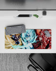 28x12 inches mouse pad with All Might, Gogeta, and Ichigo, capturing the essence of these heroes' battle energy in a compact design.