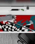 Sleek 36x16 inch desk pad featuring Tanjiro's powerful stance for anime enthusiasts and workspace setups