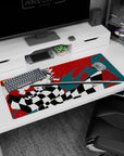 Workspace-ready 36x16 inch desk pad with Tanjiro Kamado's bold design, ideal for Demon Slayer lovers