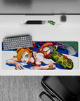 32x12 inches mouse pad with Jolyne Cujoh, featuring her bold pose and the vibrant colors of her iconic outfit from Stone Ocean.