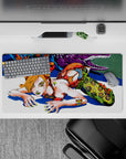32x16 inches mouse pad with Jolyne Cujoh from JoJo’s Bizarre Adventure: Stone Ocean, exuding dynamic energy and fierce attitude.