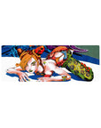 Compact 32x12 inches mouse pad with Jolyne Cujoh from JoJo’s Bizarre Adventure: Stone Ocean, highlighting her daring pose and dynamic energy.