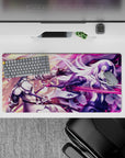 Bold 32x16 mouse pad combines Ruler Jeanne and Alter's power with sleek light and dark design for impactful visuals