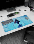Modern 32x16 inches mouse pad with Giyu Tomioka from Demon Slayer, reflecting serenity and strength through rippling waters.