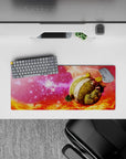 Compact yet detailed 28x12 inch mouse pad showcasing King Kai's planet for anime-inspired desks