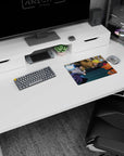14x10 inches Naruto Shippuden mouse pad featuring Naruto vs Sasuke, Rasengan and Chidori colliding.