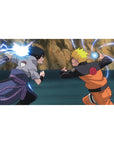 Naruto Shippuden rivalry anime desk pad 40x20 inches with Rasengan vs Chidori on rocky backdrop.