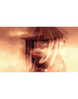 Naruto anime desk pad 40x20 inches with Itachi, Akatsuki cloak, straw hat, sparkles, smooth tracking.