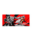 Persona 5 Royal mouse pad 28x12 inches featuring Joker and Kasumi in bold black, white, and red design with P5R logo.