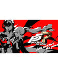Anime desk pad featuring Persona 5 Royal's Joker and Kasumi in black, white, and red, size 40x20 inches.