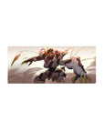 28x12 inches anime mouse pad with feral mecha design, Barbatos-inspired armor and claw details.
