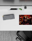 Anime mouse pad 14x10 inches featuring Ainz Ooal Gown, Albedo, and Shalltear from Overlord, with gothic details.