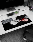 32x16 inches Naruto mouse pad showing Kakashi Hatake half-shadowed, one eye glowing Sharingan.