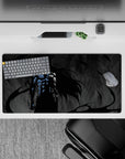 32x16 inches mouse pad with Ichigo’s Hollow form, glowing blue armor, and swirling darkness for a bold anime design.