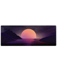 Compact Twilight Grid Horizon desk mat 32x12 with twilight theme for stylish and sleek desk decor