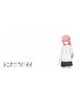Tonikaku Kawaii anime girl mouse pad, clean white layout with Japanese title, 32x16 inches.