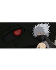 Anime desk pad 36x16 inches with Kakashi-inspired ninja artwork and crisp print for gaming setups.