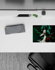 14x10 inches mouse pad featuring Deku’s unstoppable energy, electrified by the power of One For All.