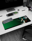 Artistic 32x12 inches mouse pad with Deku, capturing his raw energy and the electrifying power of One For All.