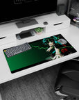 Modern 32x16 inches mouse pad with Deku, capturing the moment his electric energy powers up in a fierce, vibrant design.