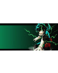 My Hero Academia desk pad, 36x16 inches, with Deku surrounded by electric energy and the raw power of One For All.