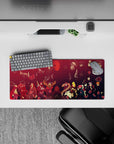 Moody deep red and inky black anime mouse pad 28x12 inches with sharp Akatsuki clouds and crisp print.