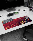 Itachi Uchiha and Akatsuki members group scene anime mouse pad, 32x12 inches, crisp character print.