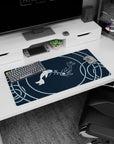 Balanced zen design on 32x16 desk mat brings Koi Harmony's calming aesthetic to life vividly