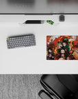 14x10 inches mouse pad featuring Tanjiro, Nezuko, and the Demon Slayer Corps, perfect for adding intensity and dynamic action to your desk setup.