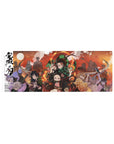 Compact 32x12 inches mouse pad with Tanjiro, Nezuko, and the Demon Slayer Corps, perfect for fans who want dynamic energy on smaller desks.