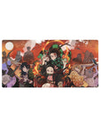 Mouse pad featuring Tanjiro, Nezuko, and the Demon Slayer Corps, 32x16 inches, capturing the fiery intensity of their battle against demons.
