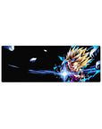Compact 32x12 inches mouse pad with Gohan in Super Saiyan 2, showcasing his intense energy and aura in a more compact design.